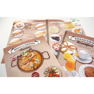 Carta menú Restaurante A4 anillada irrompible 2