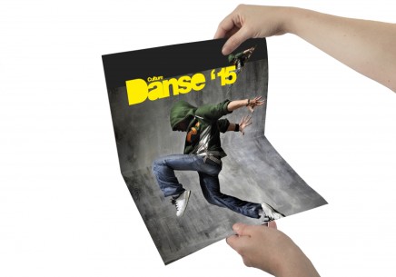 Cuadríptico plegado en cruz A4 , A3 o A2 - Poster plegado...