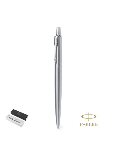 Bolígrafo Parker Jotter Core en acero inoxidable con clip de flecha