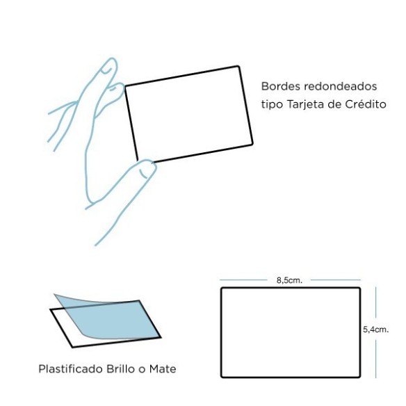 Imprimir Tarjeta de visita todo color con cantos romos