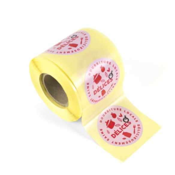 Etiqueta adhesiva aspecto natural - Troqueladas en bobina