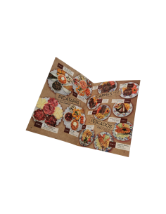 Carta menú A4  plastificada y grapada