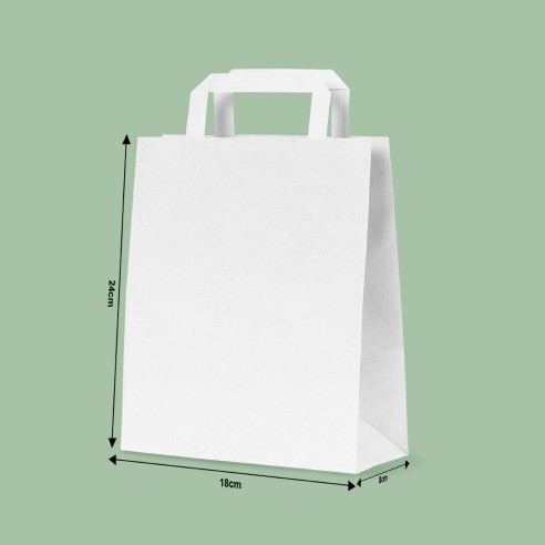 Imprimir Bolsa de papel reciclado blanco o...