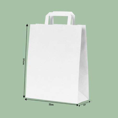 Imprimir Bolsa de papel reciclado blanco o...