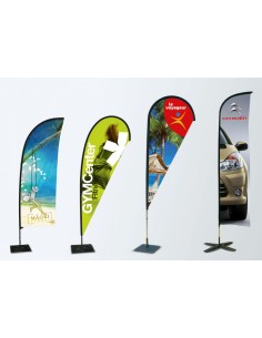 Bandera de Aluminio personalizada para exterior forma Ala 2