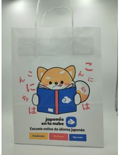 Imprimir Bolsa de papel reciclado blanco, impresa a todo... 2