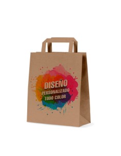 Imprimir Bolsa de papel reciclado blanco o marrón,...