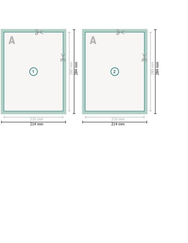 Flyers, 21 x 28 cm, impresión a dos caras