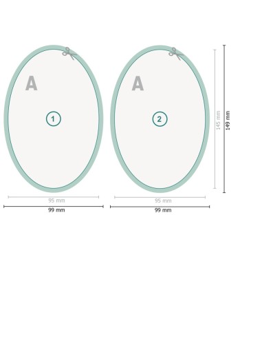 Flyers, ovalado, 9,5 x 14,5 cm, impresión a dos...