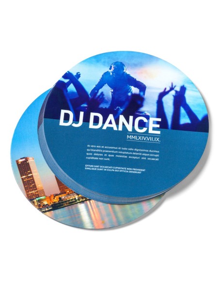 Flyers, redondo, Ø 9,5 cm, impresión a dos caras