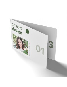 Folletos plegados formato apaisado, A4