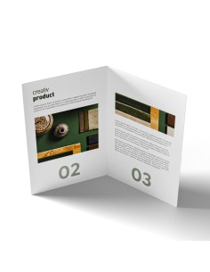 Folletos plegados formato vertical, A5