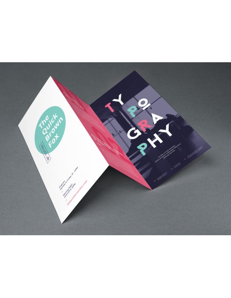 Folletos plegados formato vertical, 1/3 A3