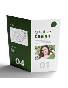 Folletos plegados formato vertical, DL 10 cm