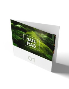 Folletos plegados en papeles ecológicos/naturales,...