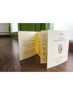 Folletos plegados en papeles ecológicos/naturales, CD 12...