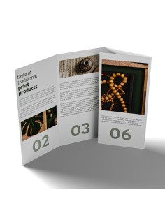 Folletos plegados en papeles ecológicos/naturales,...