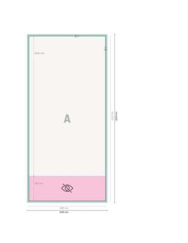 Roll up estándar, 100 x 200 cm