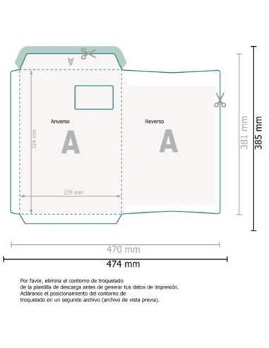 Sobres, C4, Solapa en el lado corto