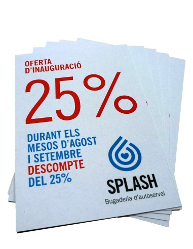 Flyers en papel Reciclado offset - Urgentes y económicos - Postales A6 y Tarjeton Ficha A5 y A4