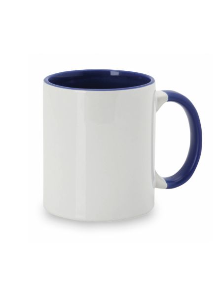 Taza Harnet de cerámica 350 ml para sublimación, con asa e interior en color