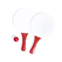Palas de playa Cupsol de madera natural con pelota a juego