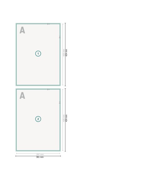Flyers en papeles ecológicos/naturales, A3, impresión a dos caras