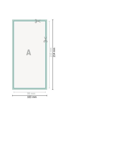 Flyers en papeles ecológicos/naturales, 1/3 A4, impresión a una cara