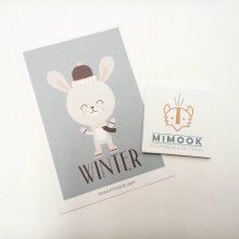 Flyers en papeles ecológicos/naturales, Cuadrado pequeño,...