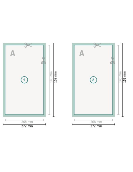 Flyers en papeles ecológicos/naturales, Carátula Blu-ray, impresión a dos caras