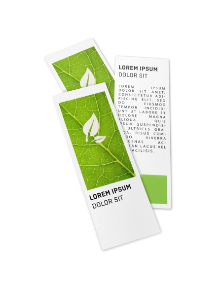 Flyers en papeles ecológicos/naturales, A4 medio, impresión a dos caras