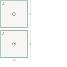 Flyers en papeles ecológicos/naturales, Cuadrado pequeño,... 2