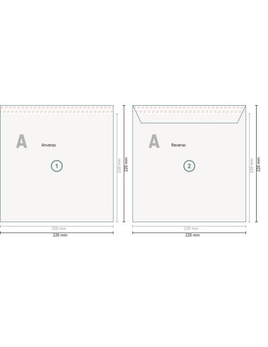 Bolsas de envío, A4-cuadrado más