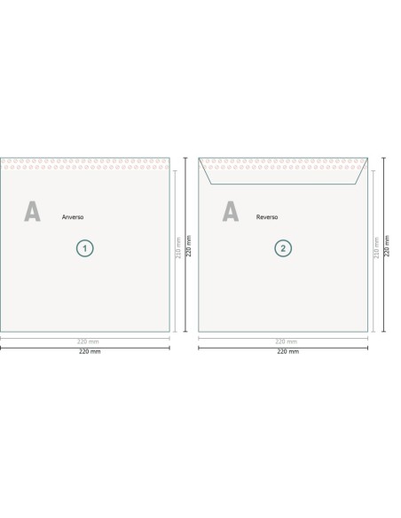 Bolsas de envío, A4-cuadrado más