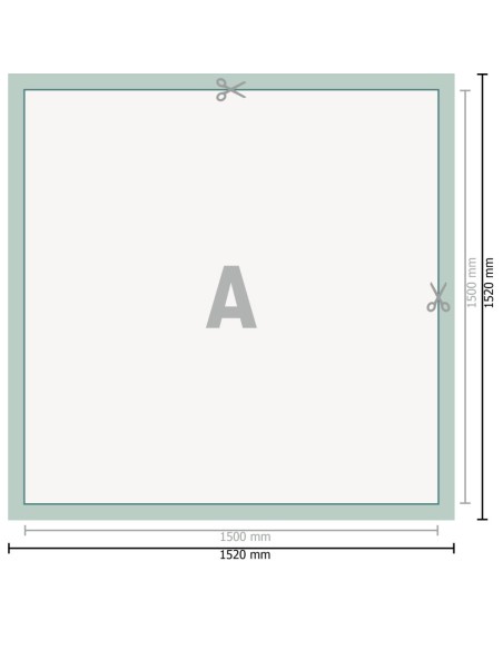 Lonas de PVC, 150 x 150 cm