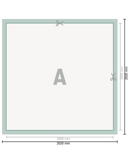 Lonas de PVC, 200 x 200 cm