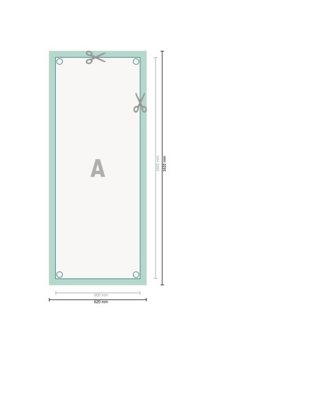 X-Banner estándar, 60 x 160 cm