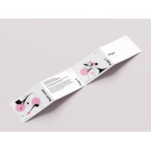 Folletos plegados en formato apaisado con lacado UV, A6