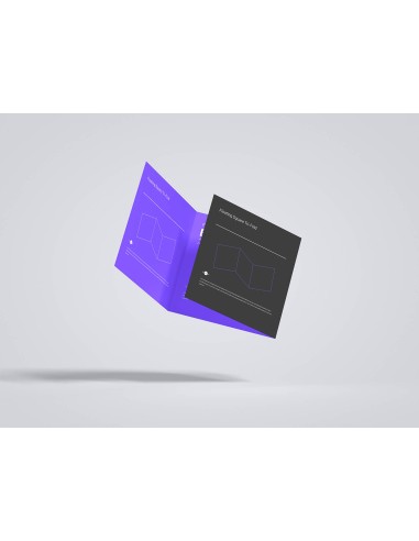 Folletos plegados en con lacado UV, CD 12 x 12 cm