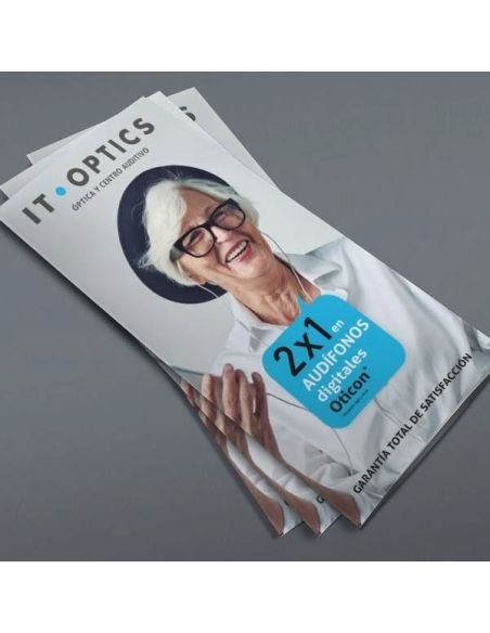 Folleto Plegado con Lacado UV Selectivo, Vertical 1/3 A3 | Originarte