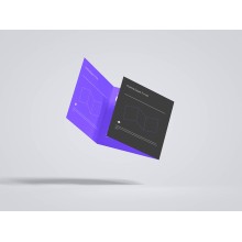 Folletos plegados en con lacado UV, A5-cuadrado