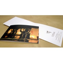 Folletos plegados con colores de efecto, formato...