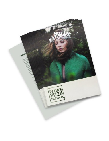 Flyers con lacado parcial UV, A4