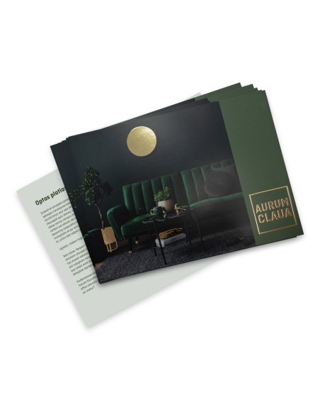 Flyers con estampado en caliente, A4
