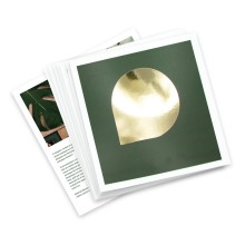 Flyers con estampado en caliente, CD 12 x 12 cm