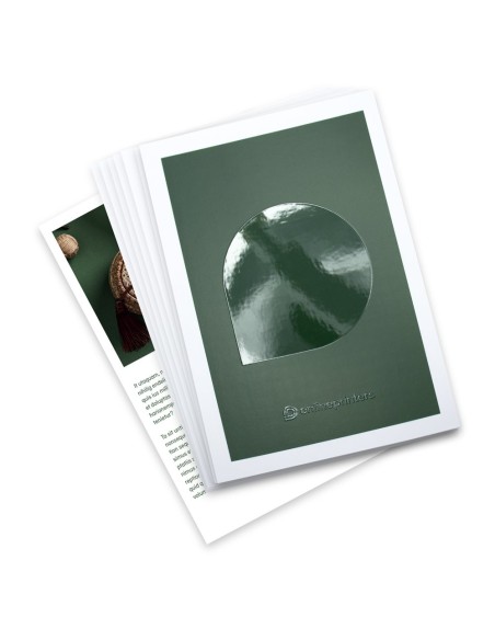 Flyers con lacado parcial en relieve, A5