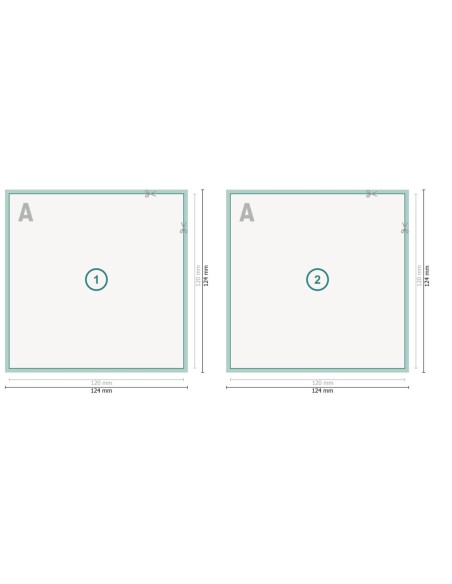 Flyers con lacado parcial en relieve, CD 12 x 12 cm