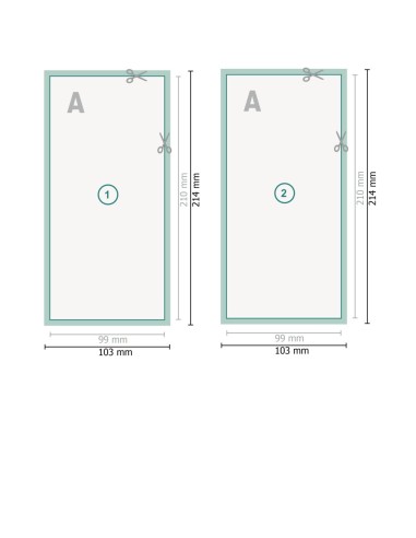 Flyers con lacado parcial en relieve, 1/3 A4