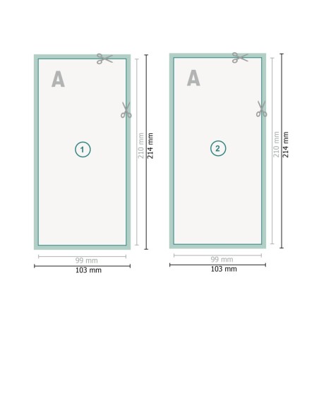 Flyers con lacado parcial en relieve, 1/3 A4