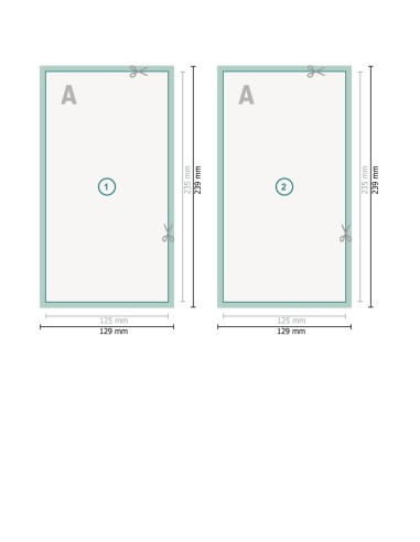 Flyers con lacado parcial en relieve, Maxi